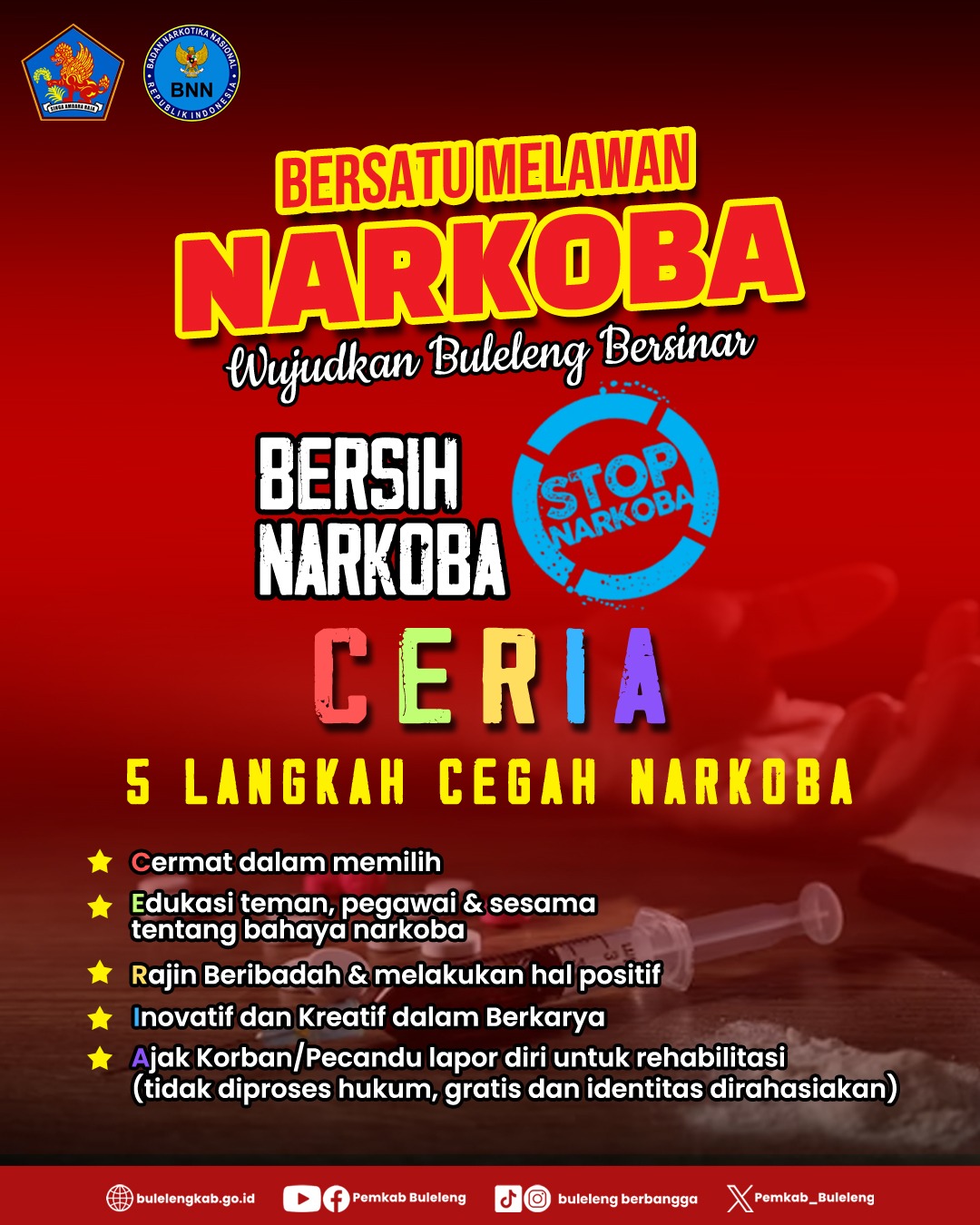 Bersatu melawan narkoba