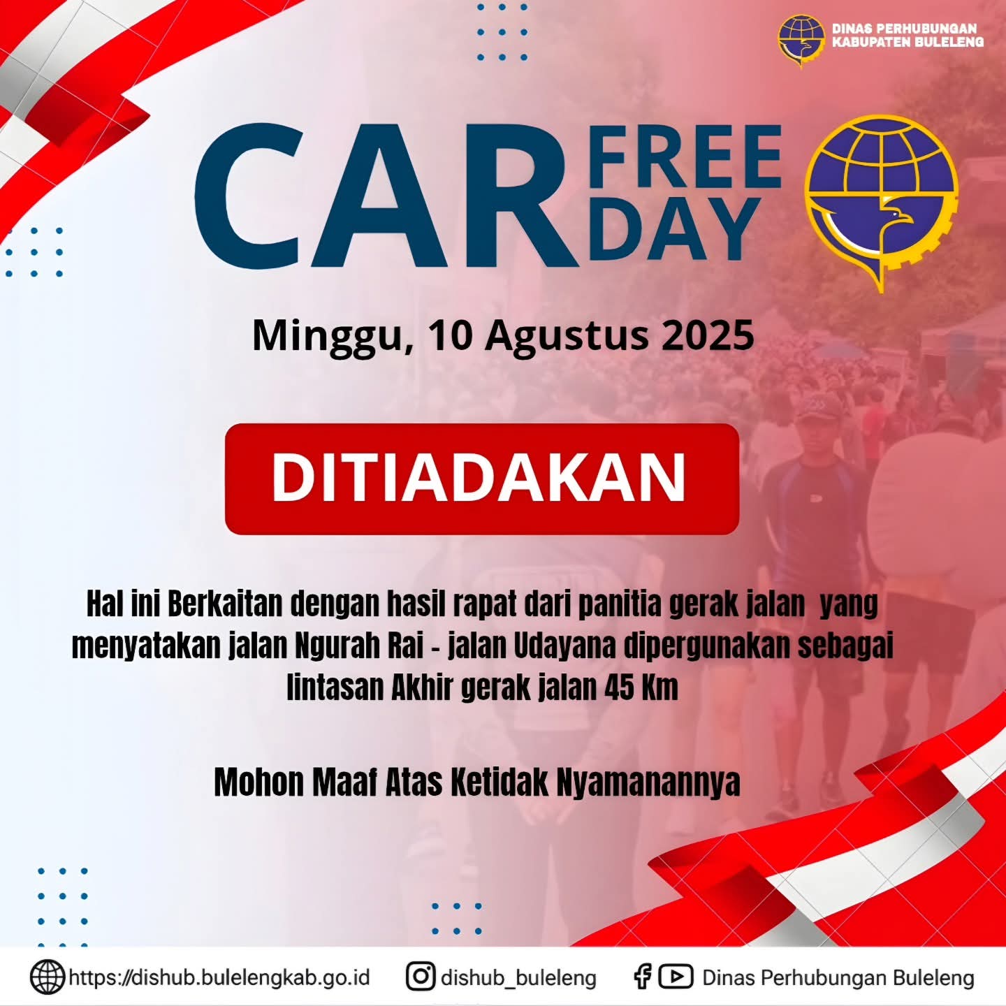 Car Free Day Ditiadakan