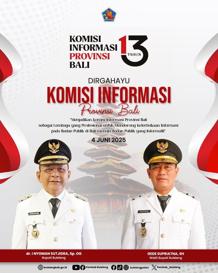 Dirgahayu Komisi Informasi Provinsi Bali Ke-13 Tahun 2025