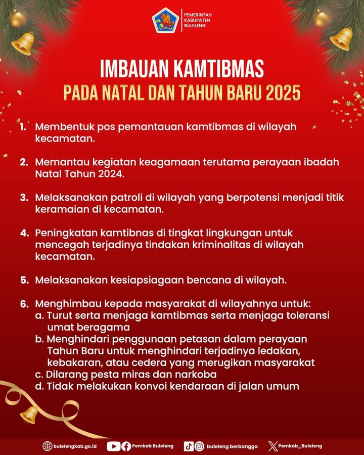 Himbauan Kamtibmas Pada Natal dan Tahun Baru 2025