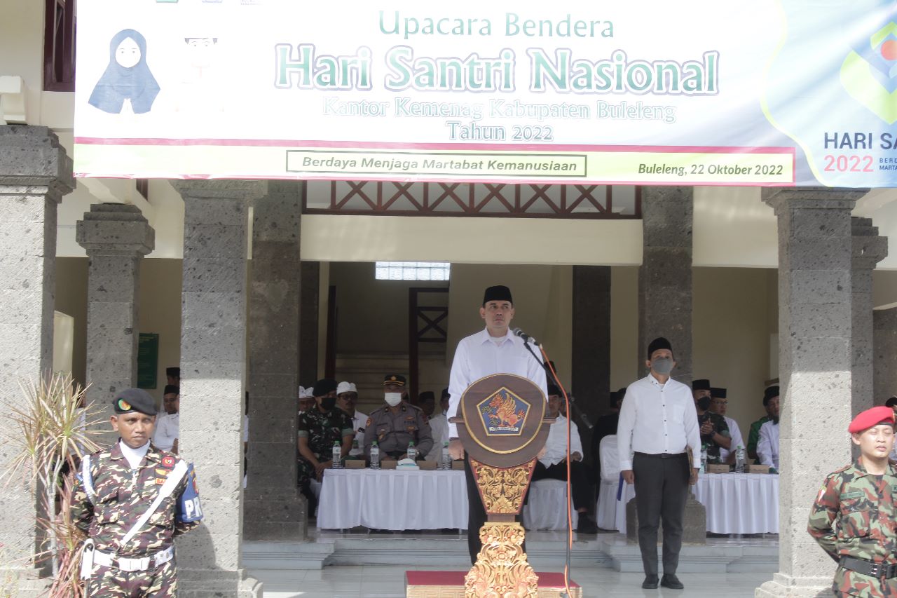 Peringati Hari Santri Nasional, Badan Kesbangpol Buleleng Ajak Santri Turut Memajukan Daerah