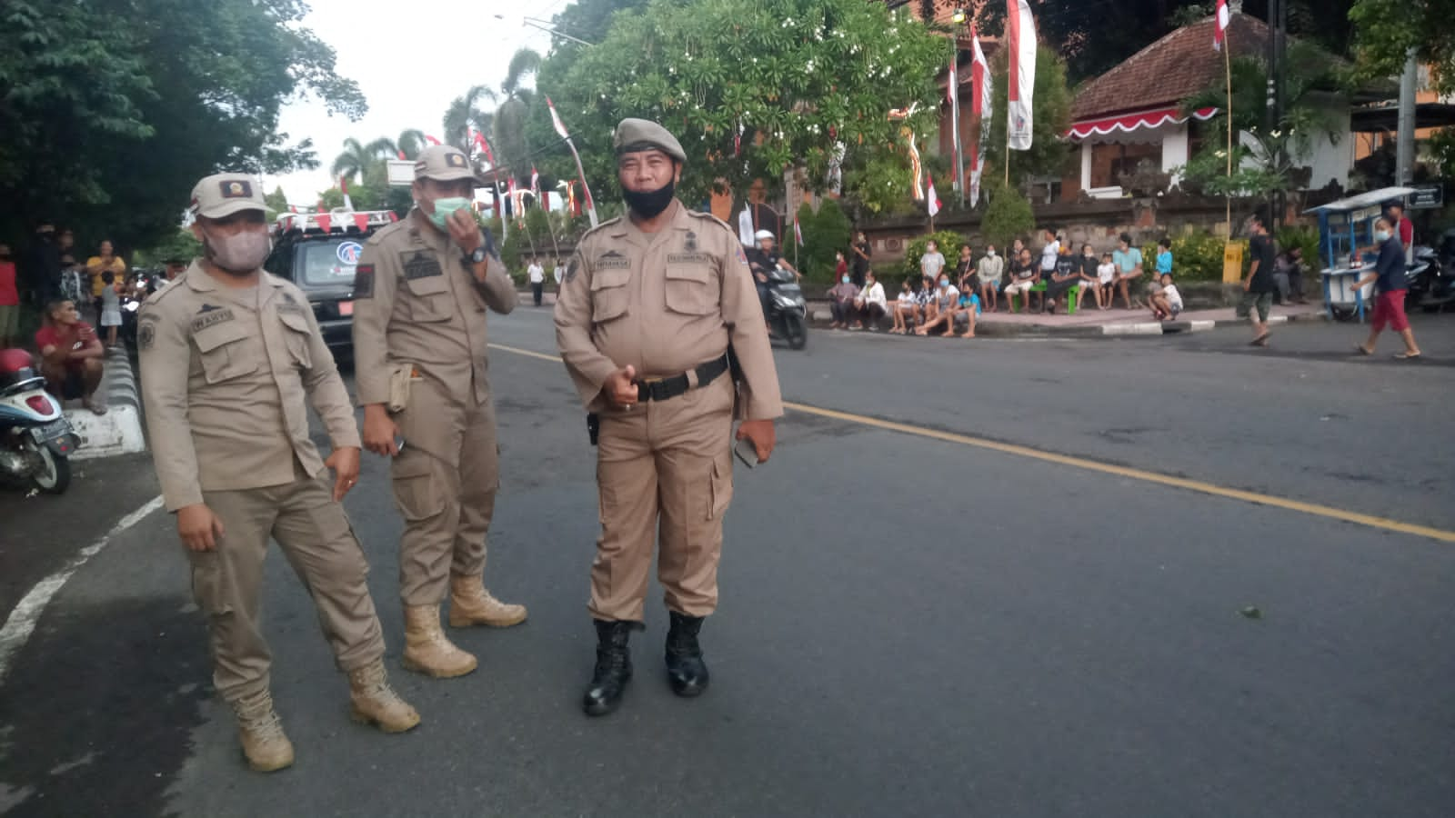 Puluhan Personil Satpol PP Buleleng Siap Jaga Ketertiban Lomba Gerak Jalan dan LKBB