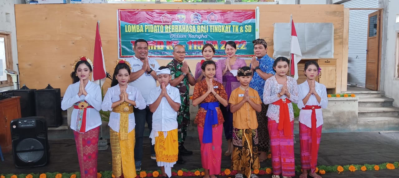 TMMD di Giri Emas, Gelar Lomba Pidato Berbahasa Bali