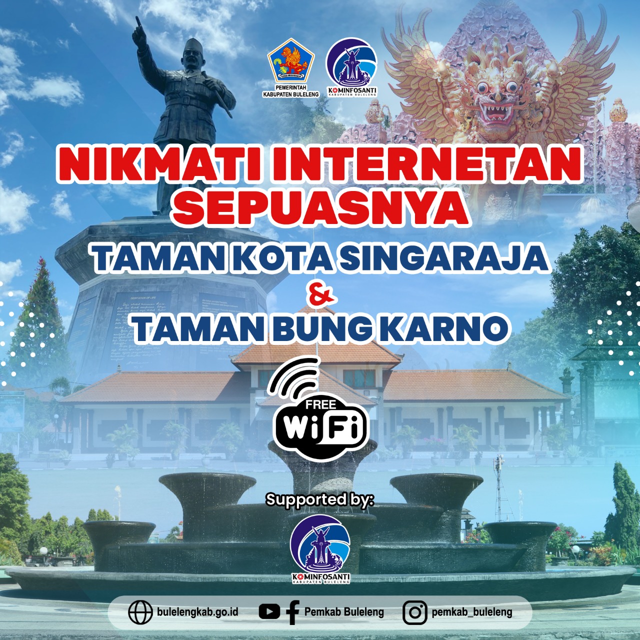 Wifi Gratis di Taman Kota dan RTH Bung Karno, Masyarakat Beri Apresiasi